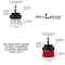 Drill Brush Power Scrubber By Useful Products 5 in W 5 in L Brush, Variety 2in-S-RW-QC-DB - alternate 6